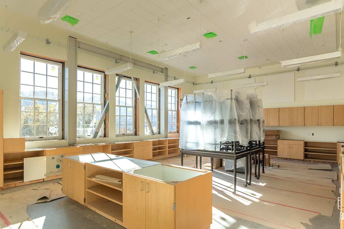 Upgraded science classrooms in Hanby's 1910 building 